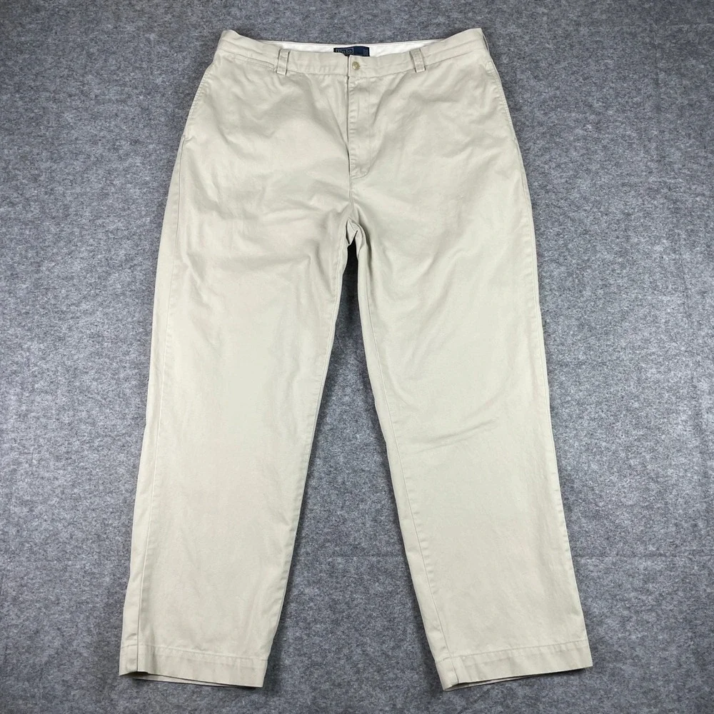 Polo Ralph Lauren Chino Pants Mens 40x32 (Fits 38x31) Tan Philip Classic Twill